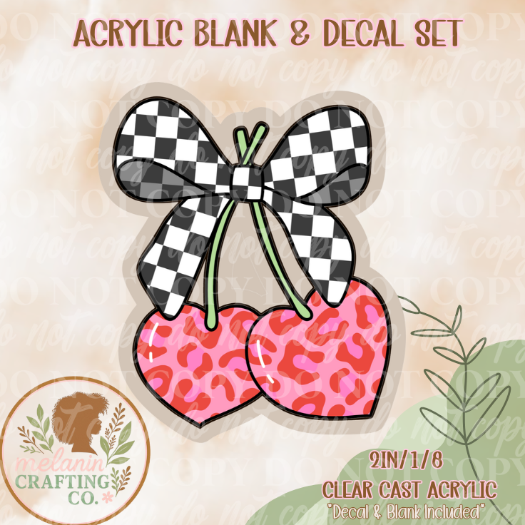 Cherry On Top Acrylic Blank & Decal Set
