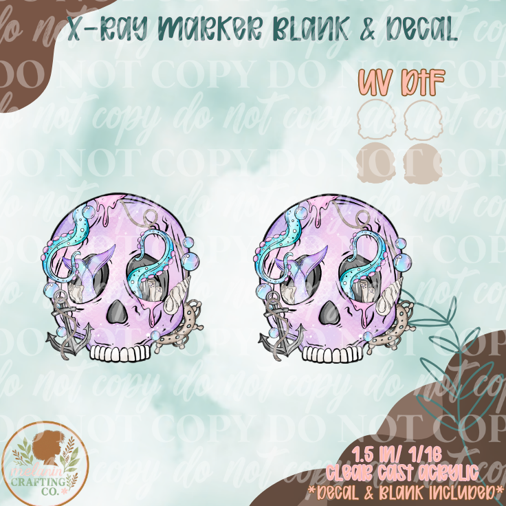 Mermaid Skellie X-Ray Markers (UV Dtf Included)