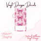 Pink Teacher Bow Vertical Vinyl Decal