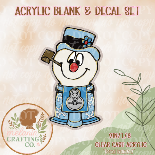 Frosty Gumball Acrylic Blank & Decal Set