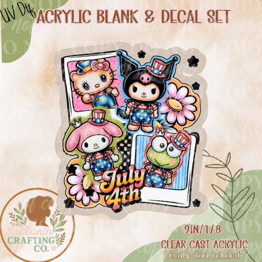 HK Independence UV Dtf Acrylic Blank Set