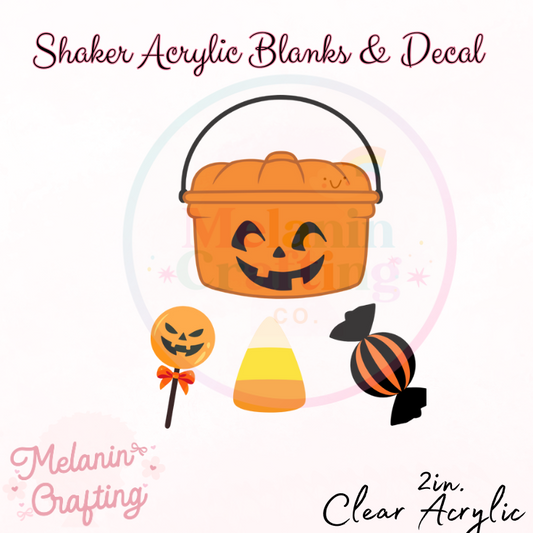 Orange Halloween Candy Shaker Set