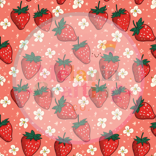 Strawberry Daisy 6x6 Adhesive Vinyl