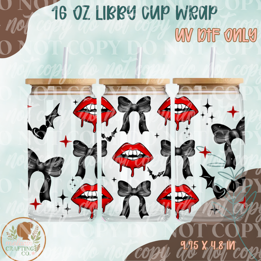 Vampire Lips & Bows UV DTF