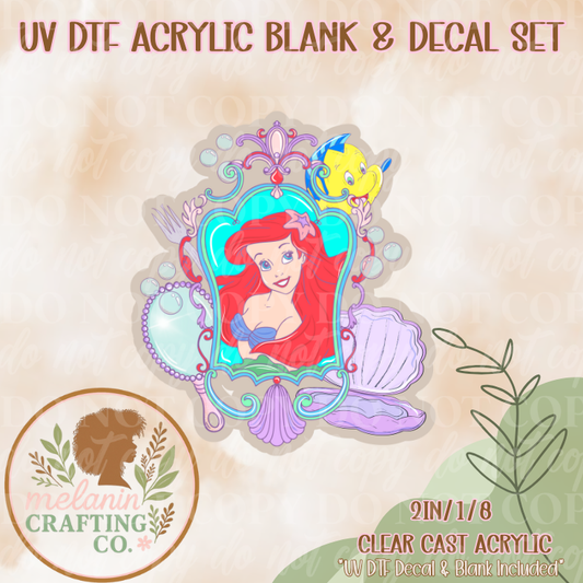 Ariel Collage UV Dtf Acrylic Blank & Decal Set