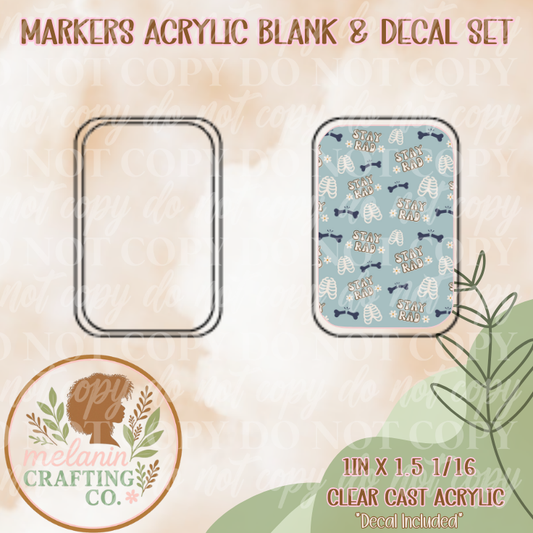 Stay Rad Bones X-Ray Markers Decal Included)