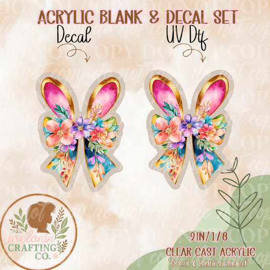 Springtime Serenity Acrylic Blank & Decal Set