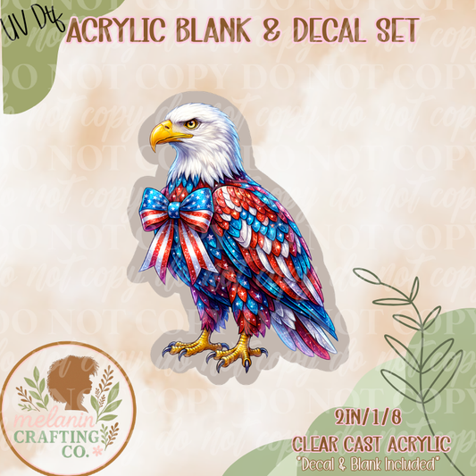 Sparkly Eagle UV Dtf Acrylic Blank Set