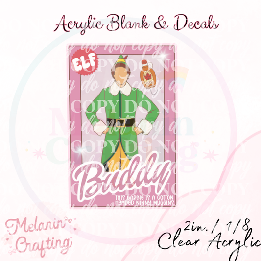 Buddy Barbie Acrylic Blank & Decal Set