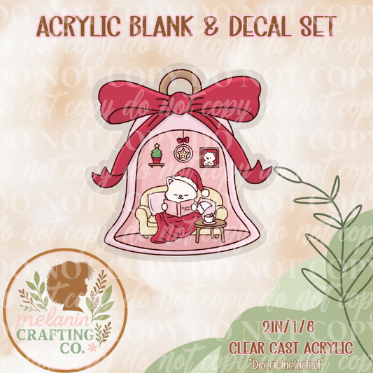 Jolly Cat Bookish Acrylic Blank & Decal Set