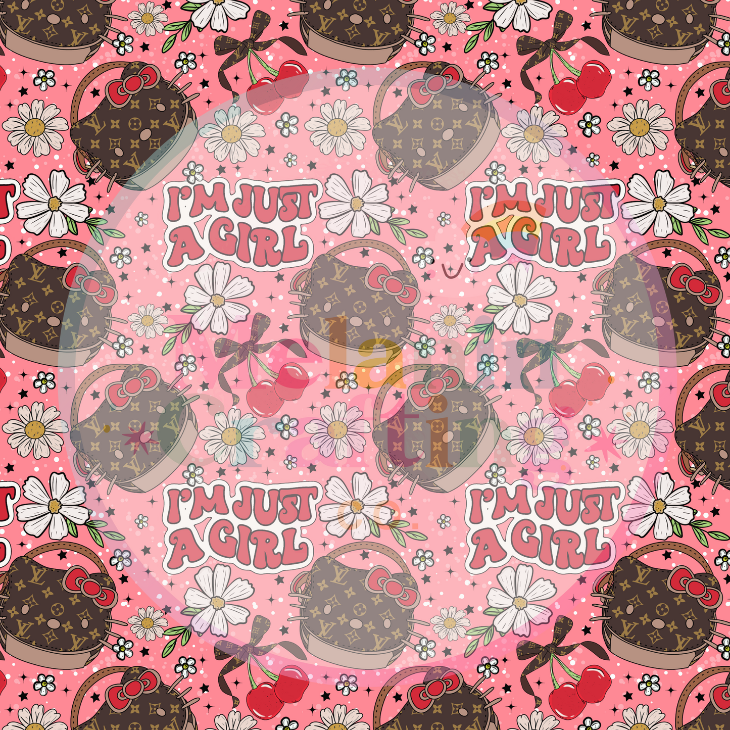 I'm Just A Girl 6x6 Adhesive Vinyl