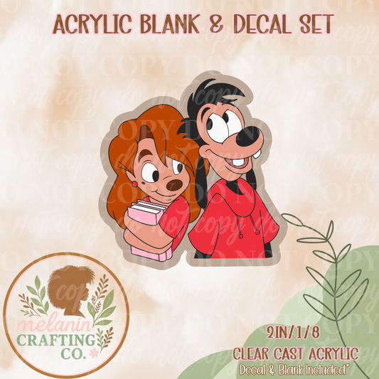 Goofy Love Acrylic Blank & Decal Set