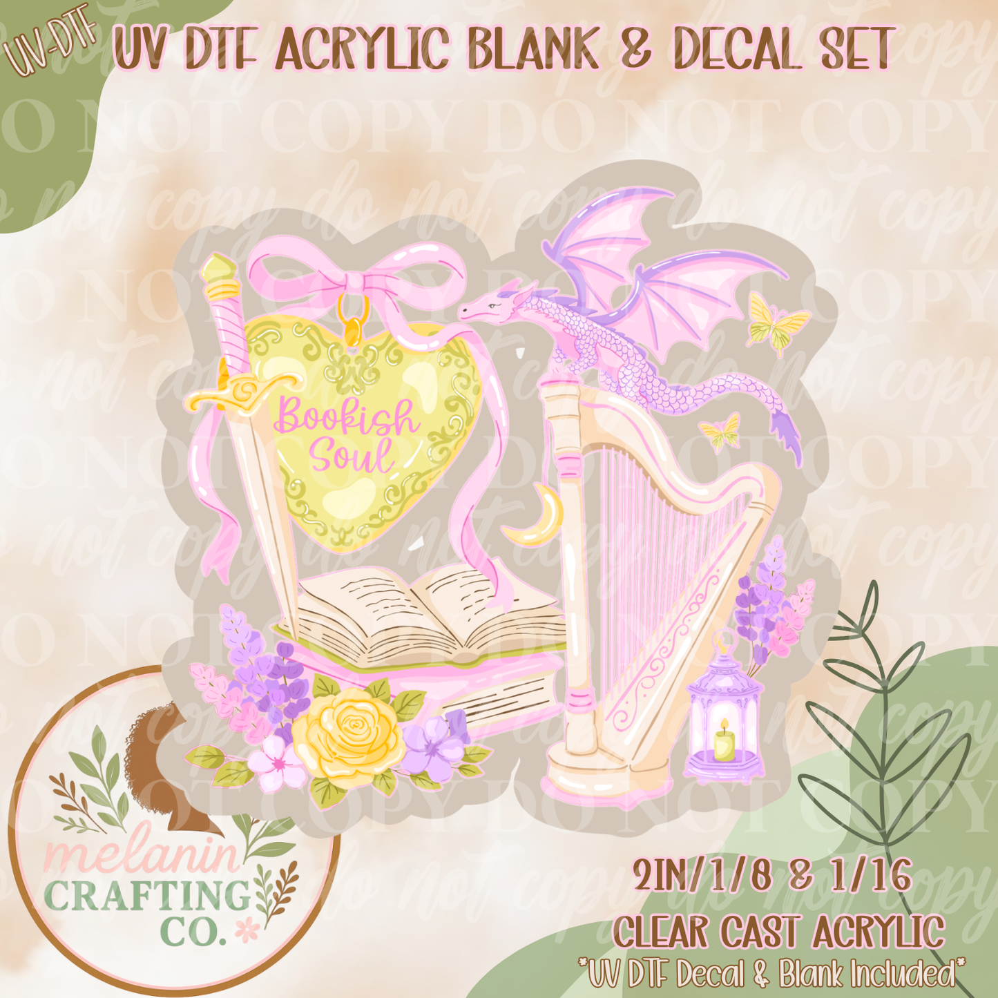 Bookish Soul UV DTF Acrylic Blank Set