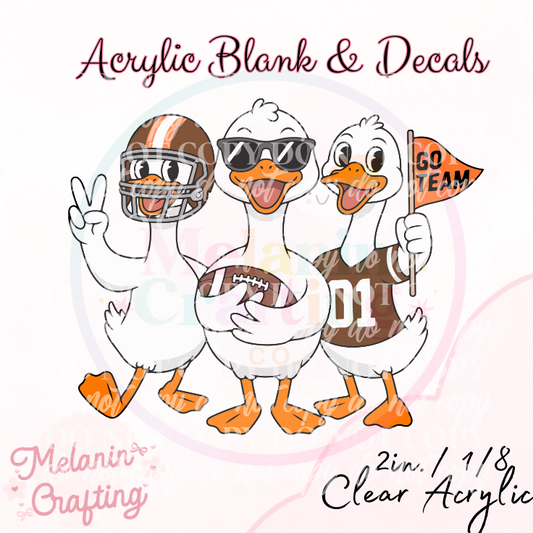 Go Team Goose Acrylic Blank & Decal Set