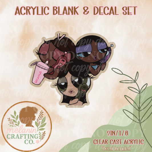 PPG Acrylic Blank & Decal Set