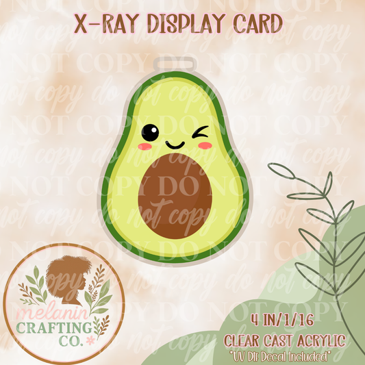 Avocado X-Ray Markers Acrylic Blank Display Cards
