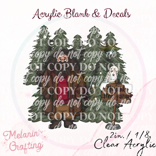 Hagrid Tree Farm Acrylic Blank & Decal Set