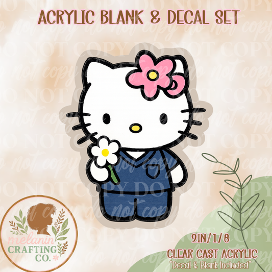 HK Nurse Acrylic Blank & Decal Set