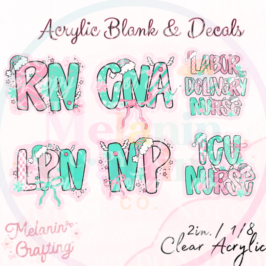 JOLLY Healthcare Acrylic Blank & Decal Set