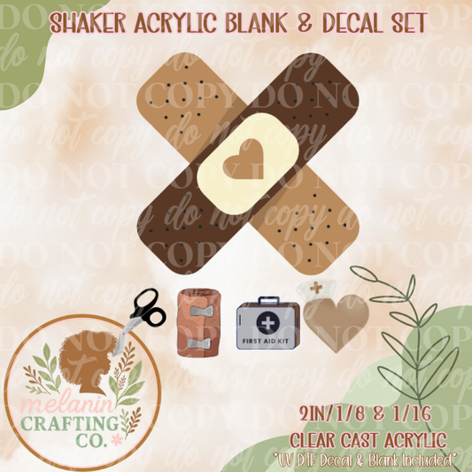 Band Aid Acrylic Blank & Shaker Set