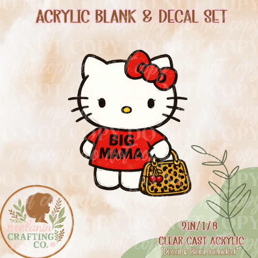 Big Mama Acrylic Blank & Decal Set