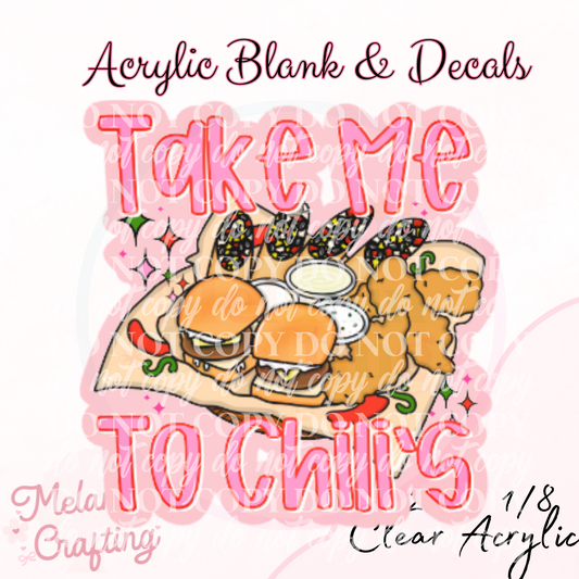 Take Me To Acrylic Blank & Decal Set