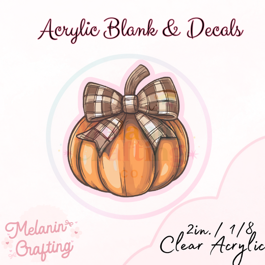 Plaid Pumpkin Acrylic Blank & Decal Set