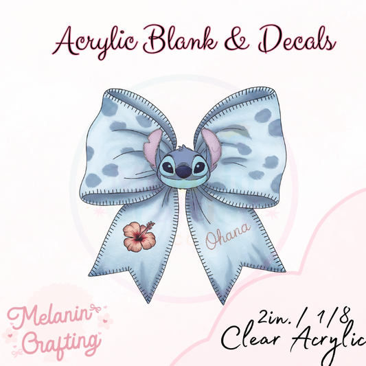 Alien Bow Acrylic Blank & Decal Set