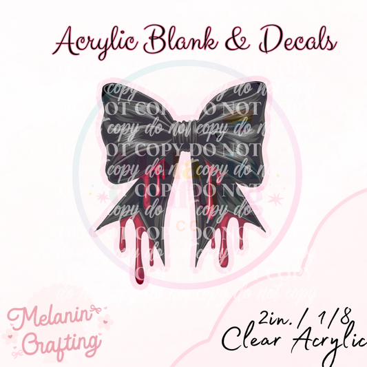 Black Gothic Halloween Acrylic Blank & Decal Set