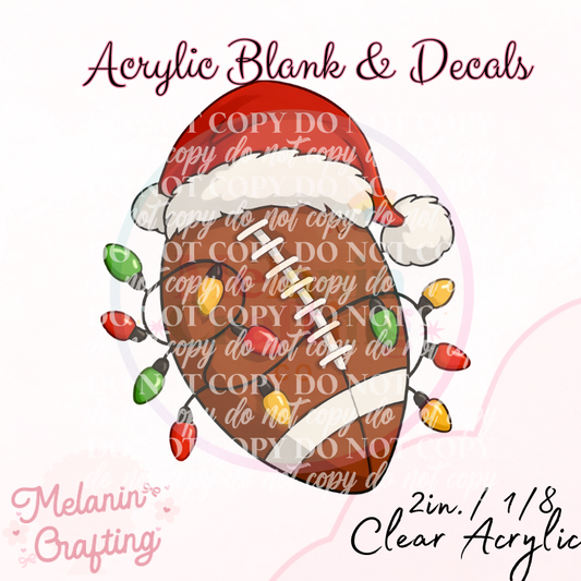 Jolly Football Acrylic Blank & Decal Set