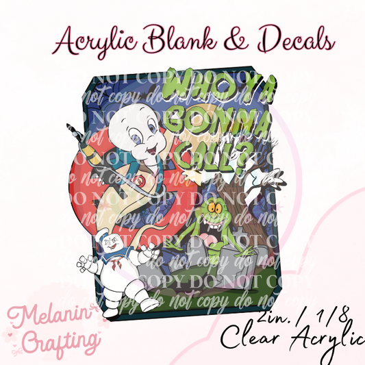 Casper Ghostbuster Acrylic Blank & Decal Set