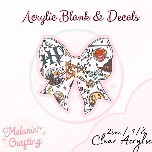 HP Bow Acrylic Blank & Decal Set