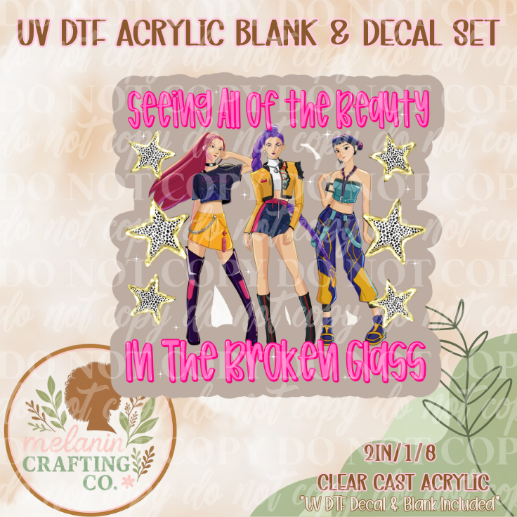 See The Beauty UV DTF Acrylic Blank & Decal Set