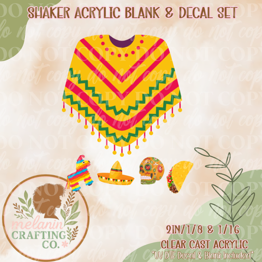 Cinco De Mayo Acrylic Blank & Shaker Set