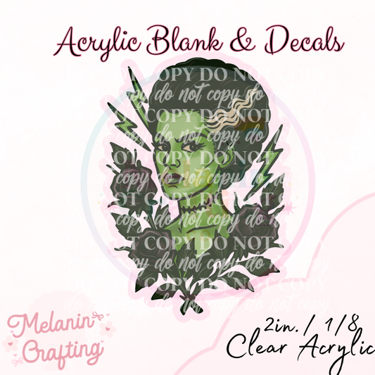 Bride Flower Acrylic Blank & Decal Set