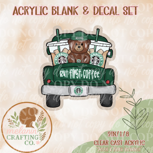 But First Coffee Acrylic Blank & Decal Set