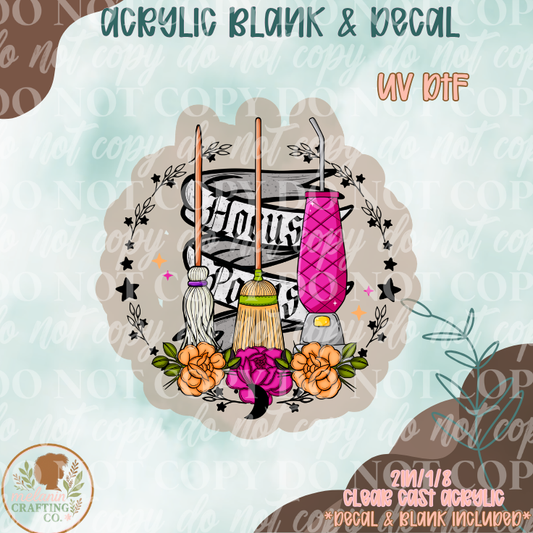 HP Floral Rides  UV DTF Acrylic Blank Set