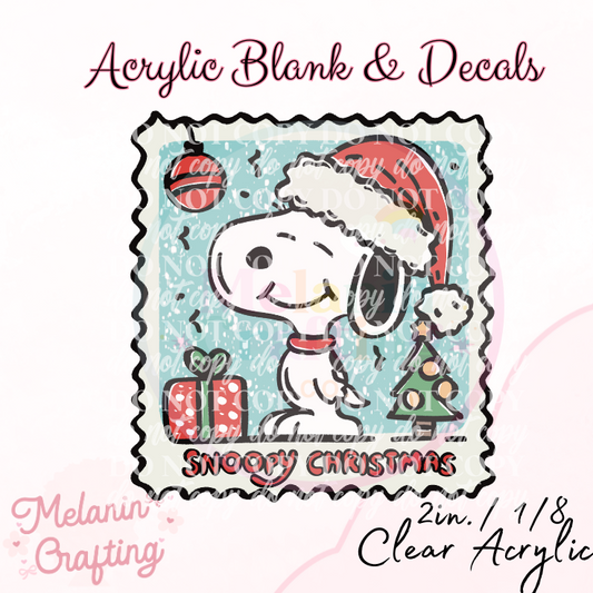 Stamp Snoopy Acrylic Blank & Decal Set
