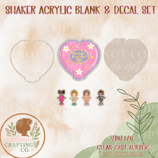 Retired Cool Girl UV Dtf Shaker Set