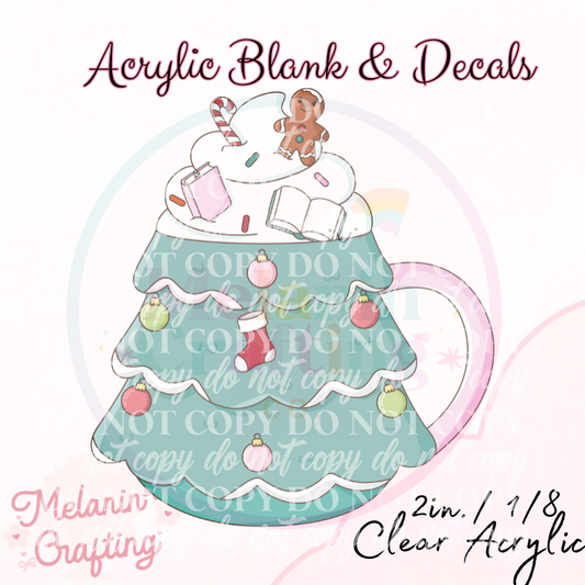 Christmas Tree CoCo Acrylic Blank & Decal Set