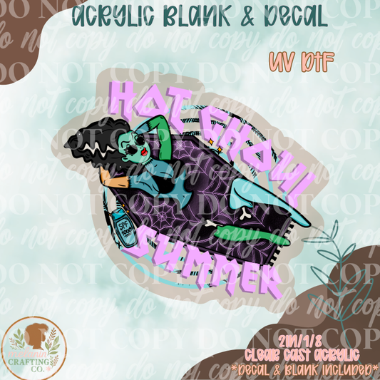 Hot Ghoul Summer  UV DTF Acrylic Blank Set