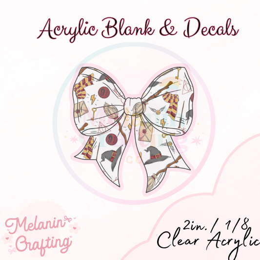 Harry Potter Bow Acrylic Blank & Decal Set