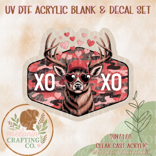Buck In Love UV Dtf Acrylic Blank & Decal Set