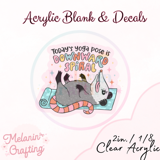 Downward Spiral Acrylic Blank & Decal Set