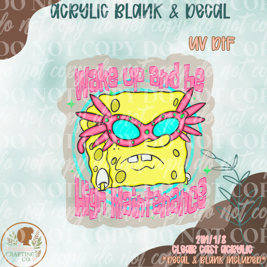 Wake Up Neon UV DTF Acrylic Blank Set
