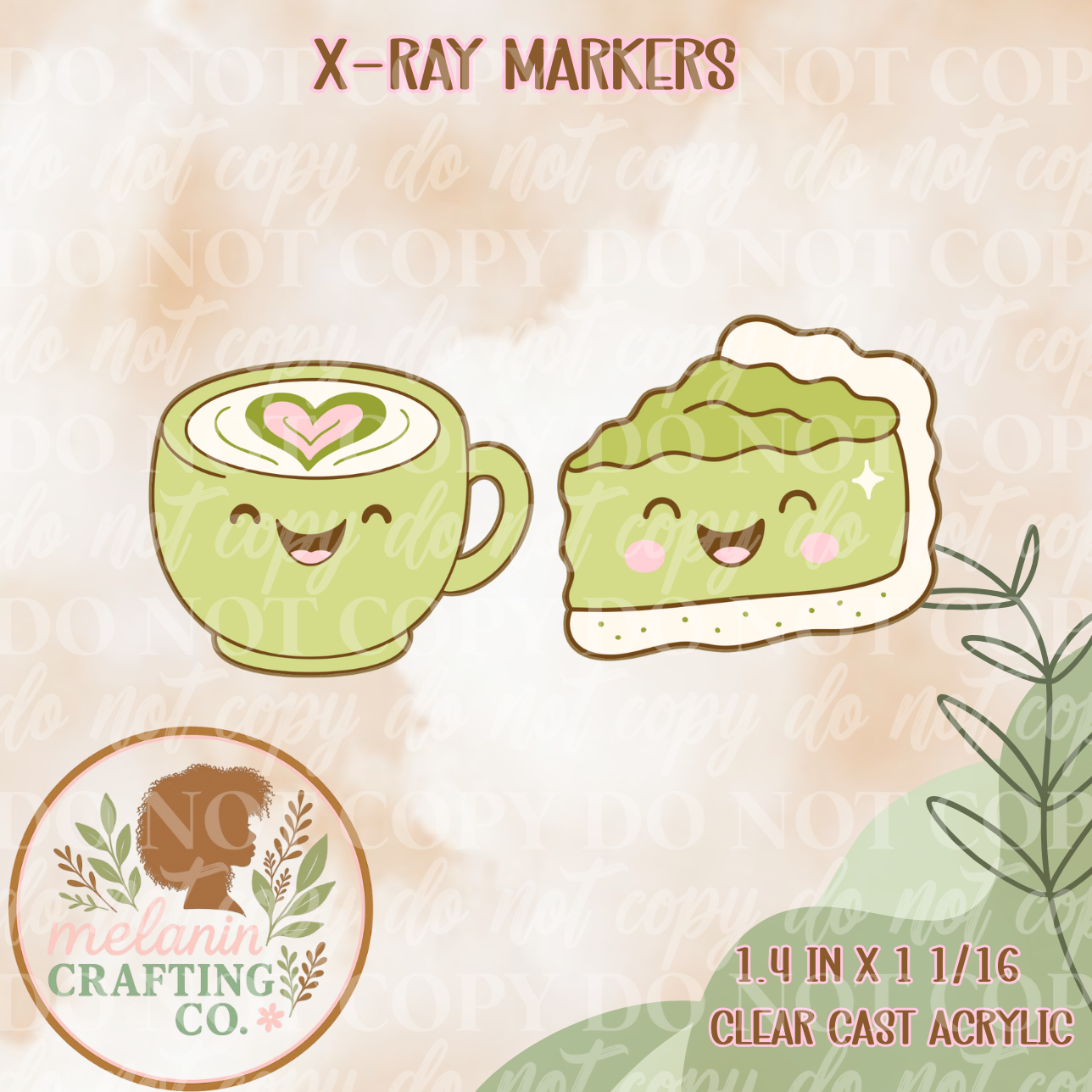 Match Tea & Pie X-Ray Markers (Decal Included)