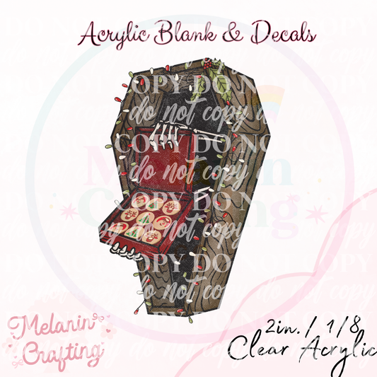 Festive Coffin Acrylic Blank & Decal Set