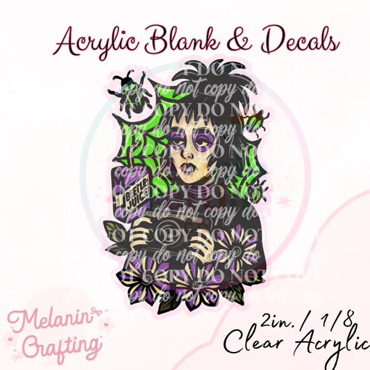 Lydia flower Acrylic Blank & Decal Set