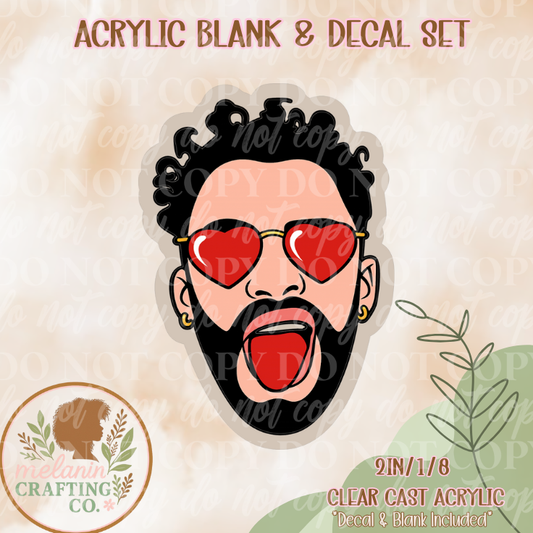 BB Love Acrylic Blank & Decal Set