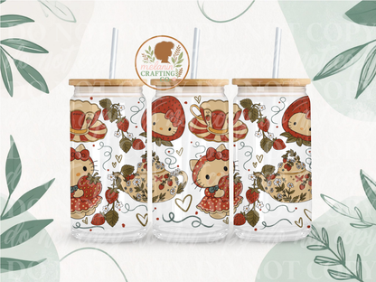HK Strawberry Tea Party Cup Wrap